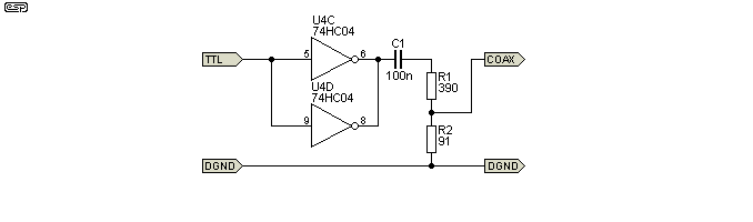 TTL to COAX converter schematic