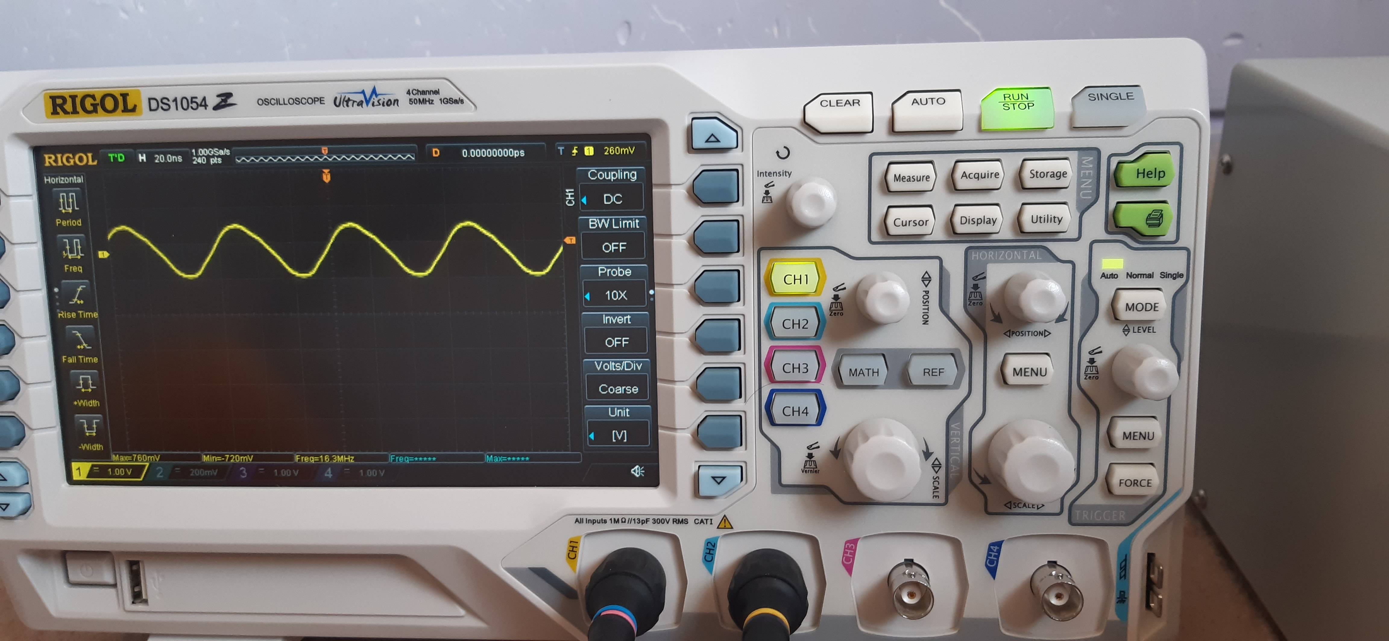 my output signal on a oscilloscope