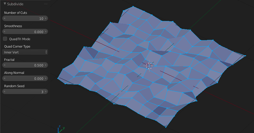 Fractal subdivide a plane