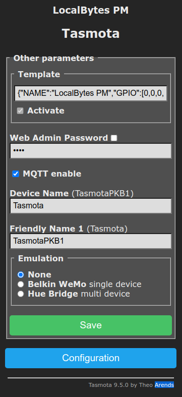 Tasmota MQTT Config 3