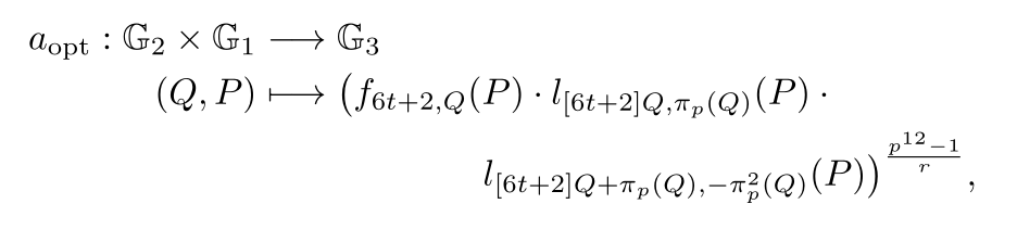 Definition optimized ate pairing