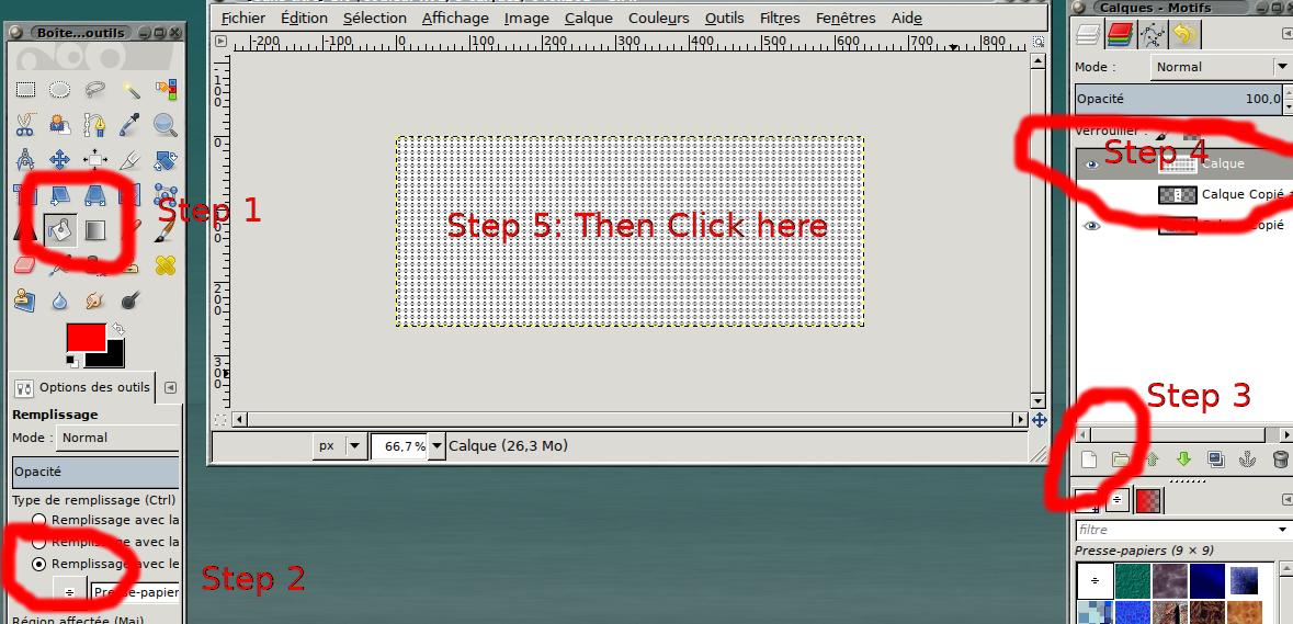 screenshot of the steps