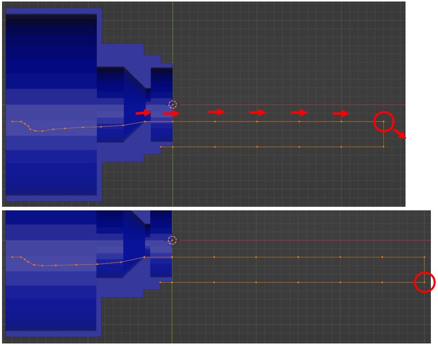 How vertices are moved between keyframes