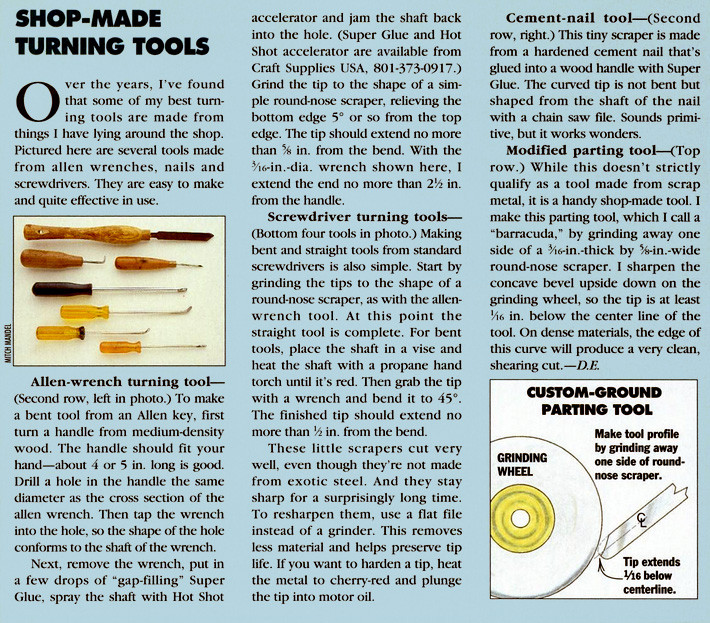 Shop-made turning tools