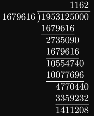 longhand latex screenshot made with longdivision package