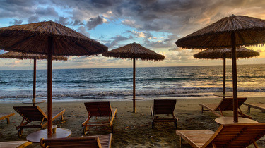 Stormy sunset on the beach, Limassol, Cyprus - Fanis