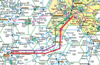 Wabe, honeycomb, train map