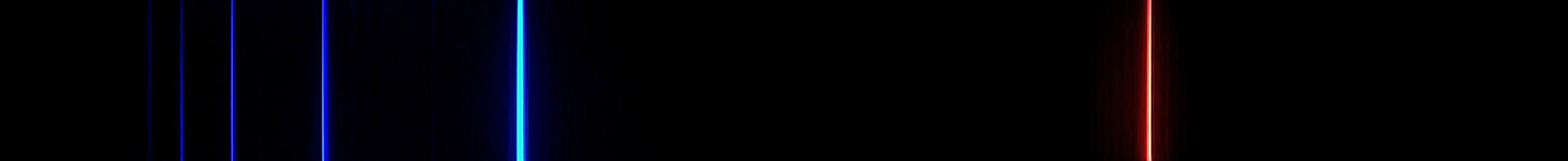 Emission spectral lines of hydrogen