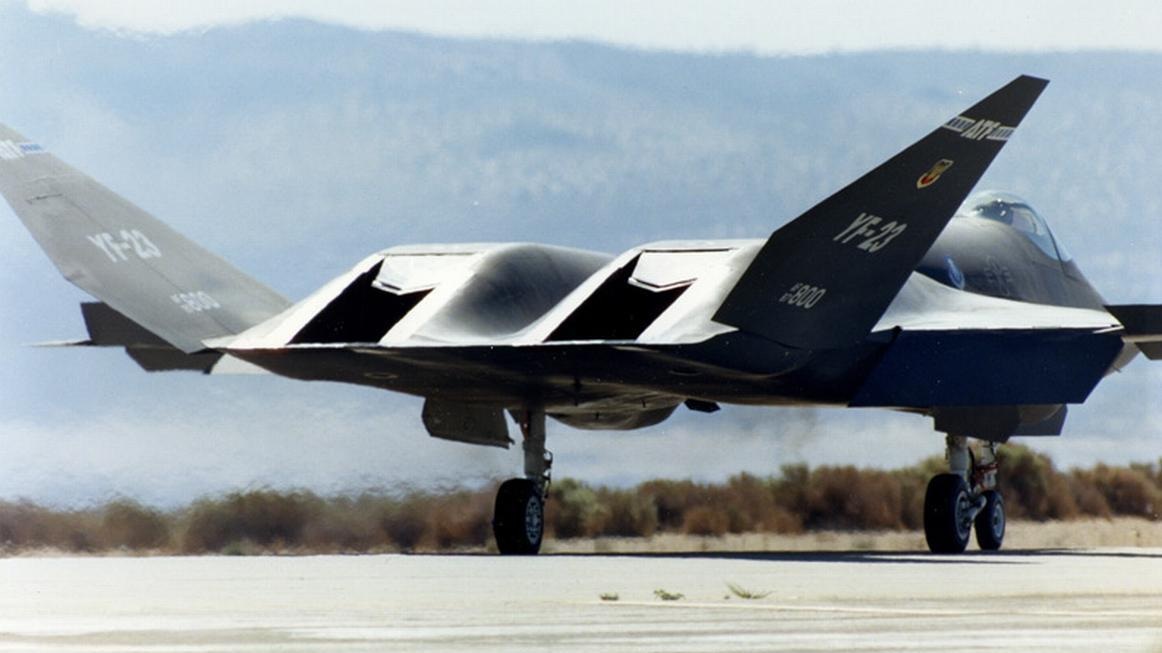 YF-23 tail view