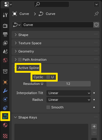 active spline cyclic