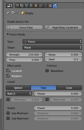 force-field setting