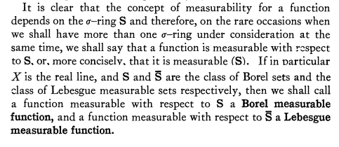 measure theory - what is the associated Borel set of a Borel measurable ...