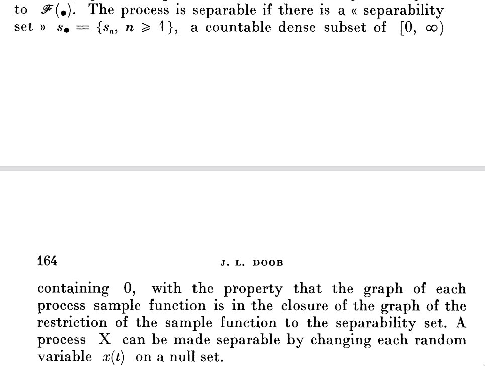 J. L. Doob, Stochastic process measurability conditions