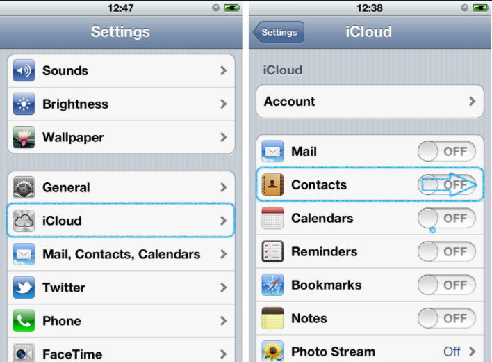 Screenshot of the setting app