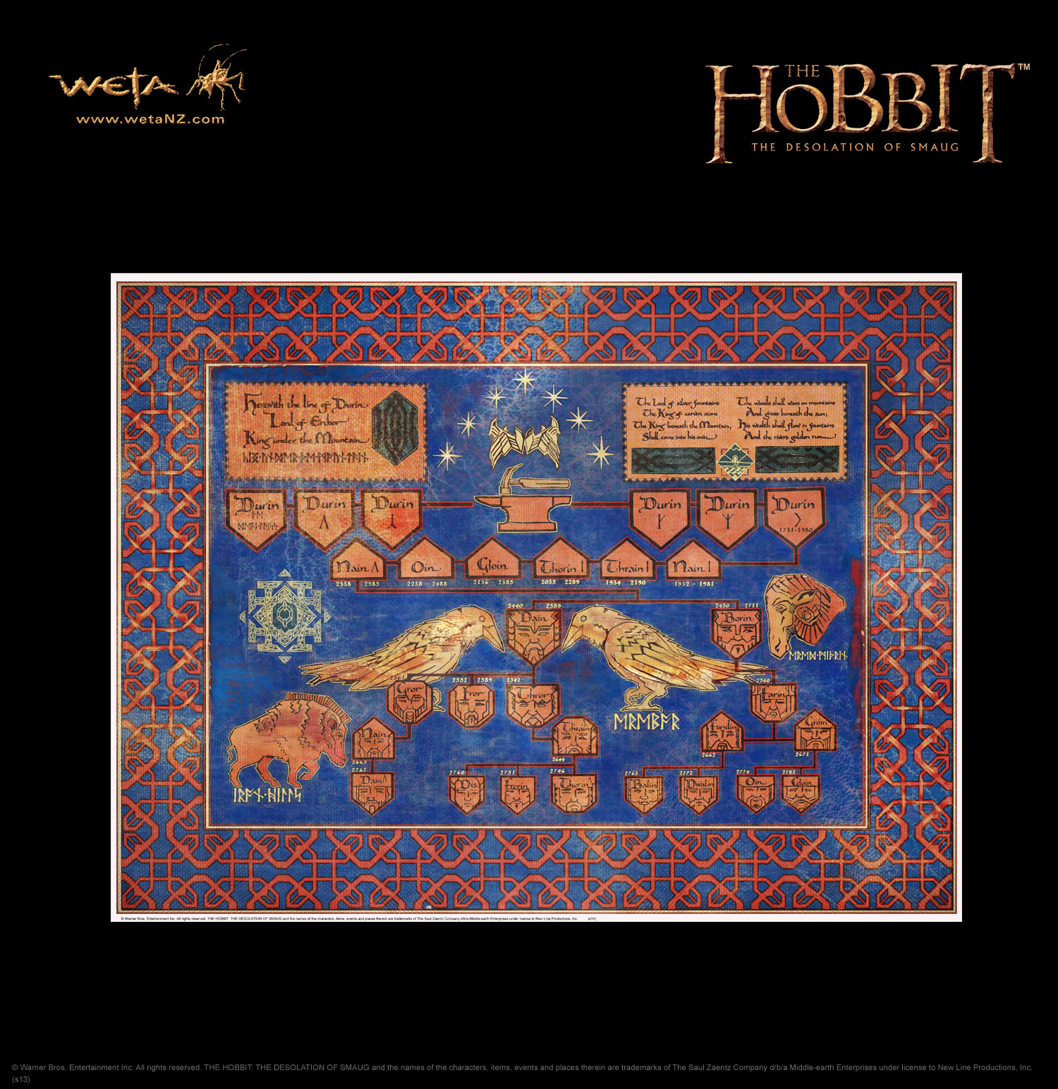 Tapestry depicting the lineage of Durin