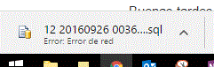 Pantalla de error