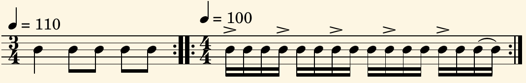 First pattern and second pattern of your audio sample