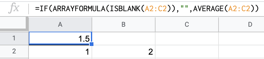 Only C2 is blank