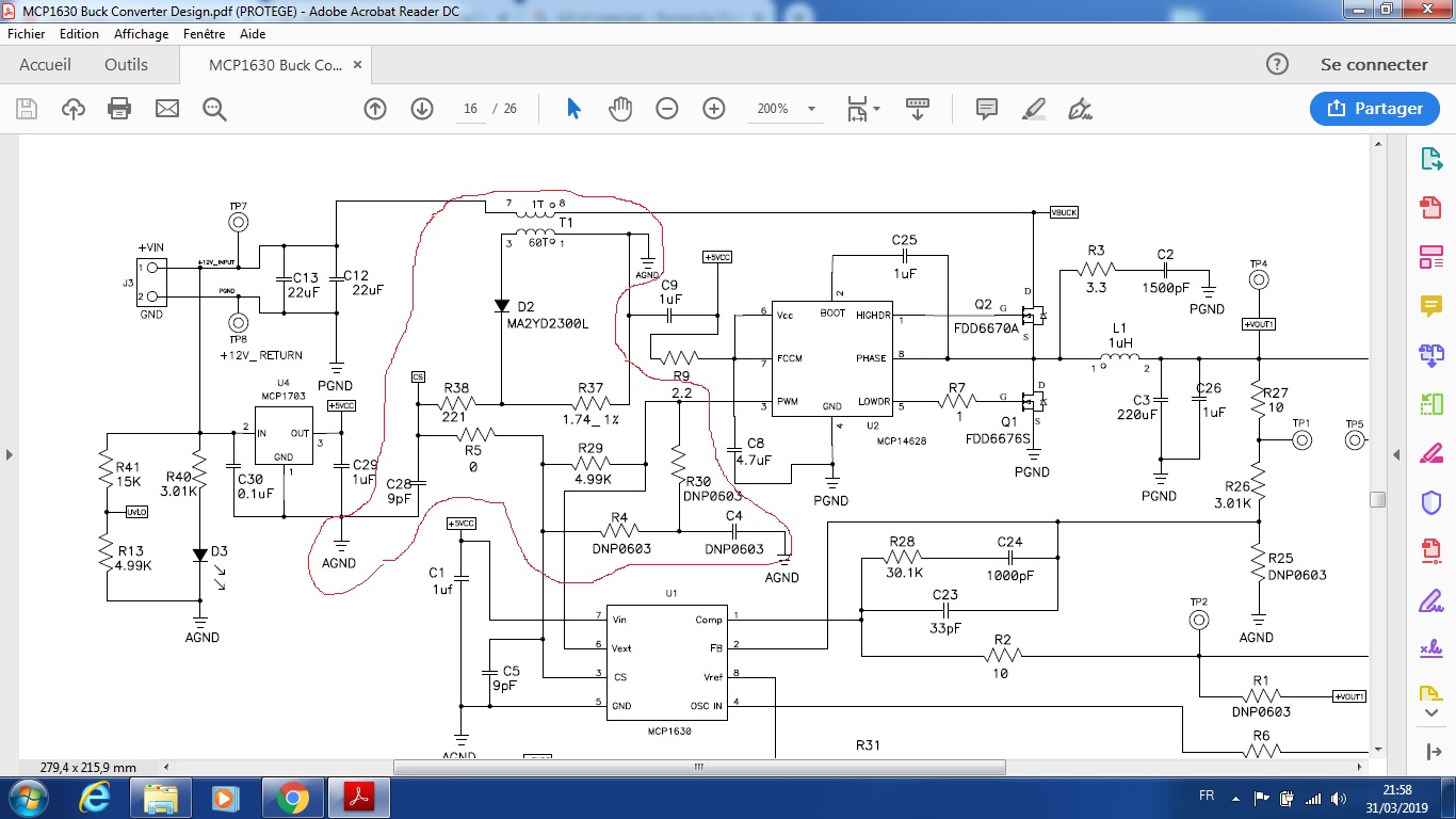 Buck converter using PIC and MCP1630