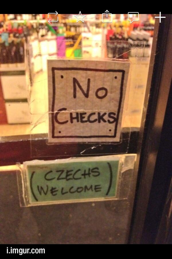 no checks allowed