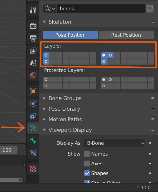 Selecting Bone Layers