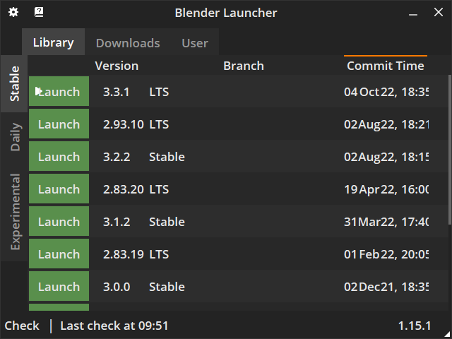 Blender launcher