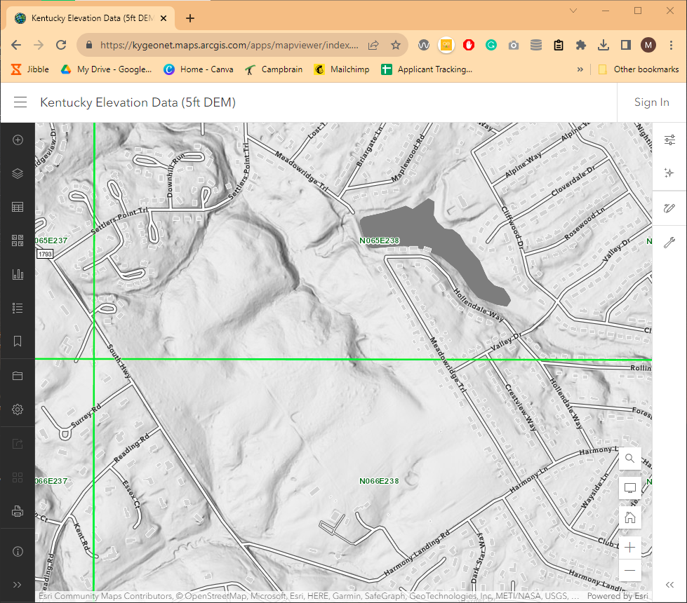 Kentucky Elevation Data Website Screenshot