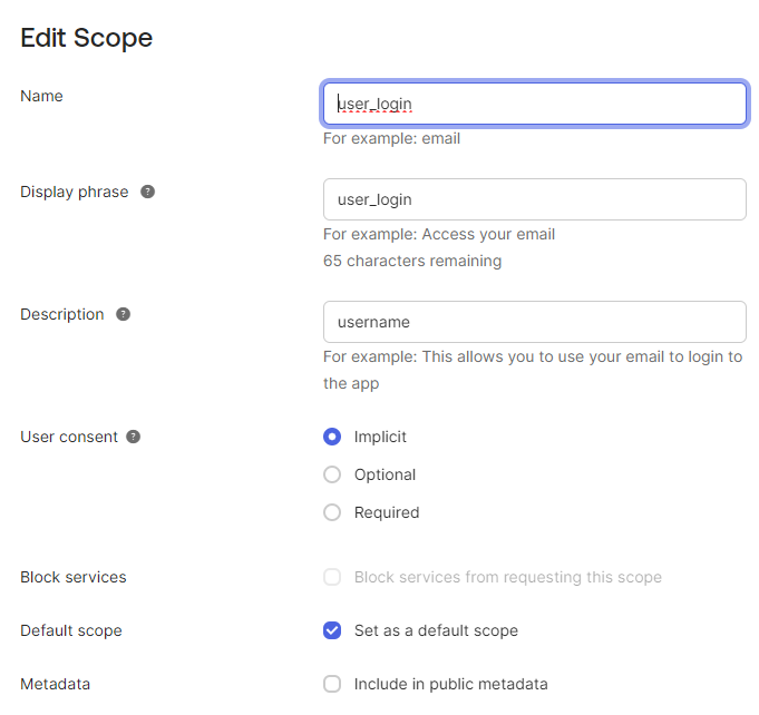 Okta scope for user_login