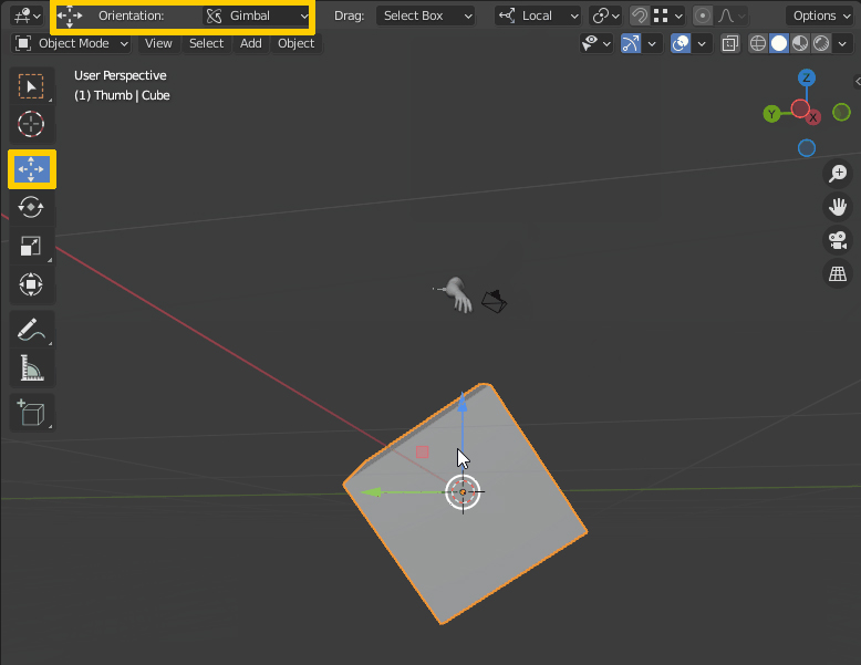 tool gizmo orientation