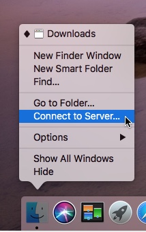 right click on finder