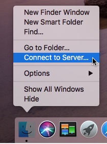 right click on Finder