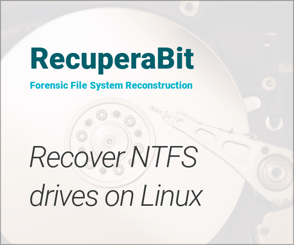 RecuperaBit – Open Source NTFS Recovery