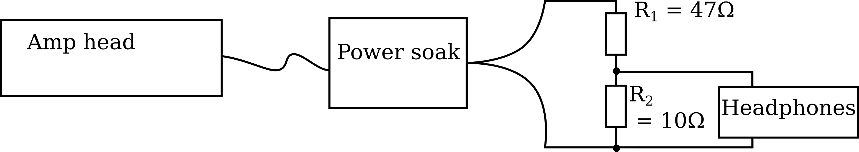 Schematic of how to further step down signal level after power soak.