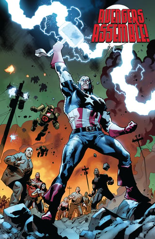 Fear Itself Cap lifting Mjolnir