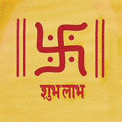 Shubh Labh with Swastika symbol