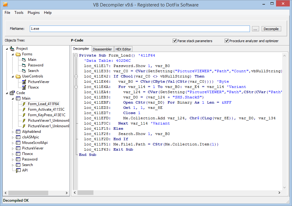 VB Decompiler Pro