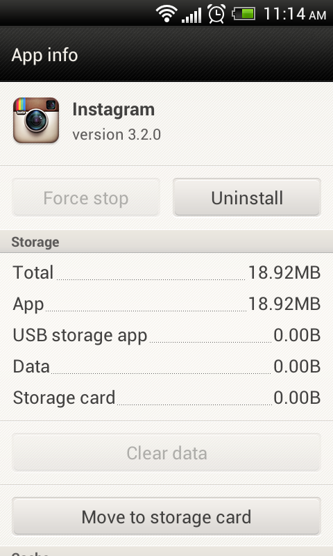 Before moving the app to the storage card