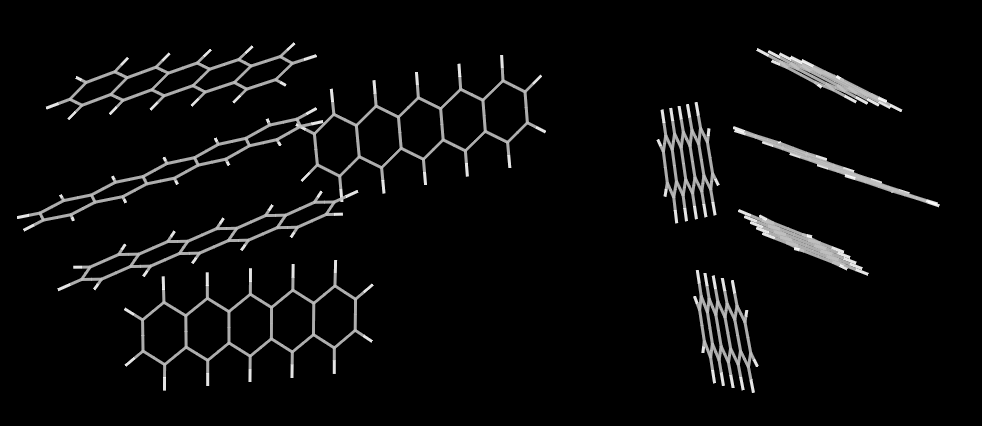 the same molecules from two sides after optimization