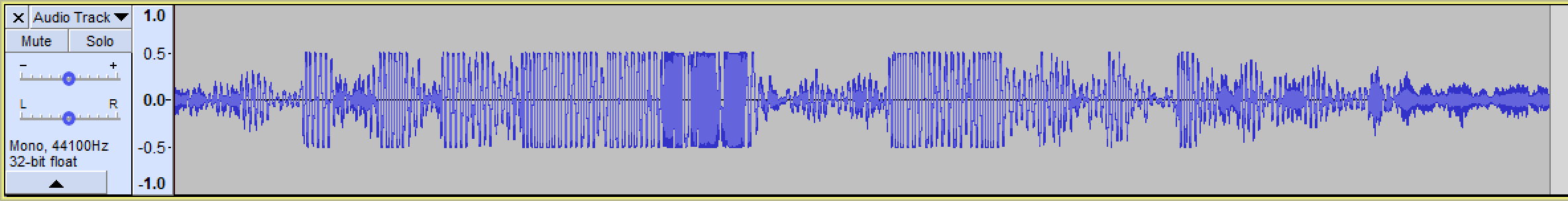 audio maxing out at 0.5db