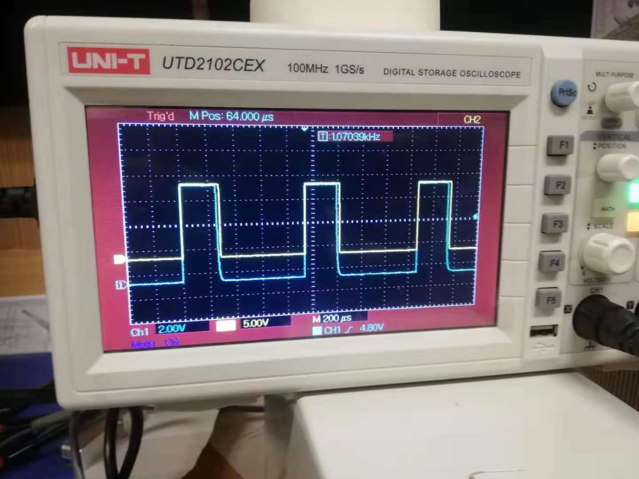 Actual output of modified circuit