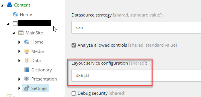 SXA Site Configuration