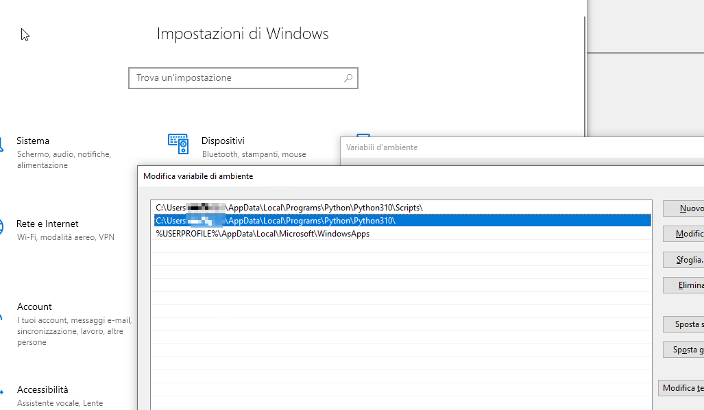 Control Panel Environment Variables