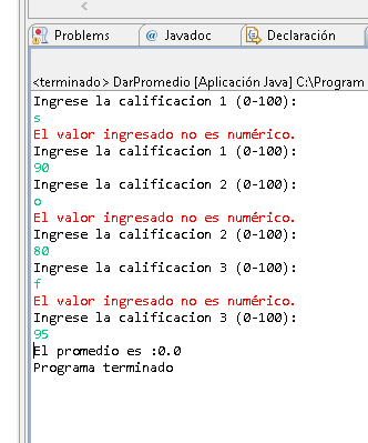 Imagen de la presencia del error