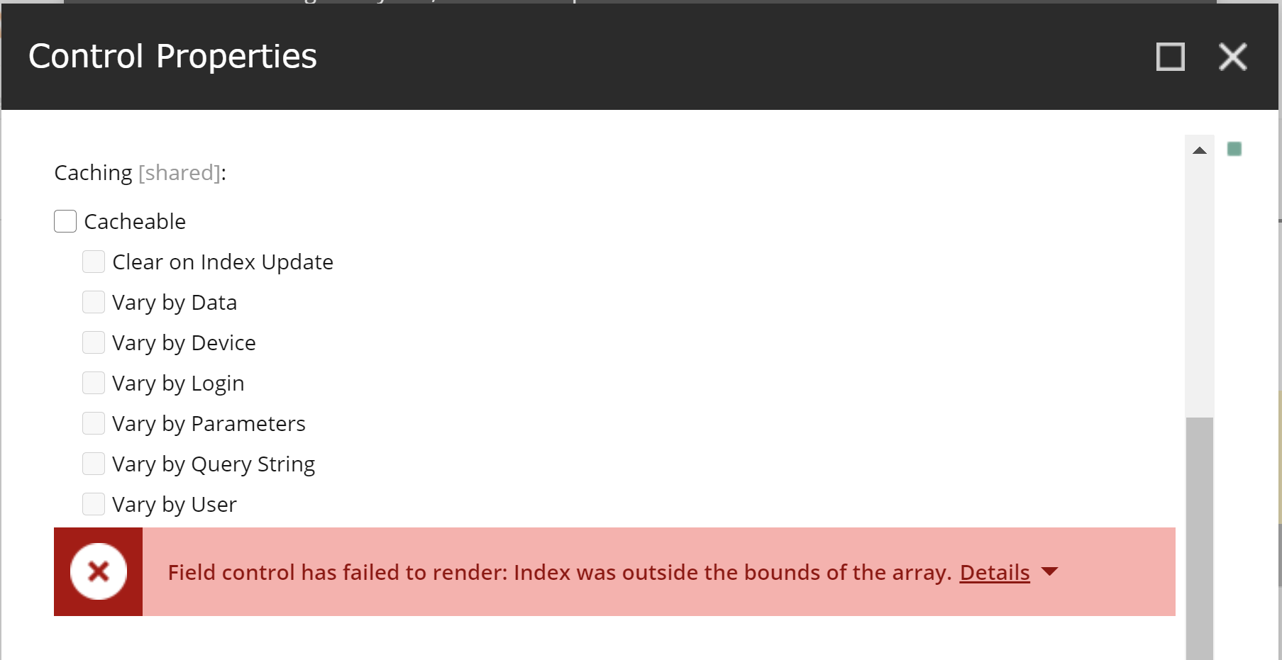 Index Out of Bounds Exception