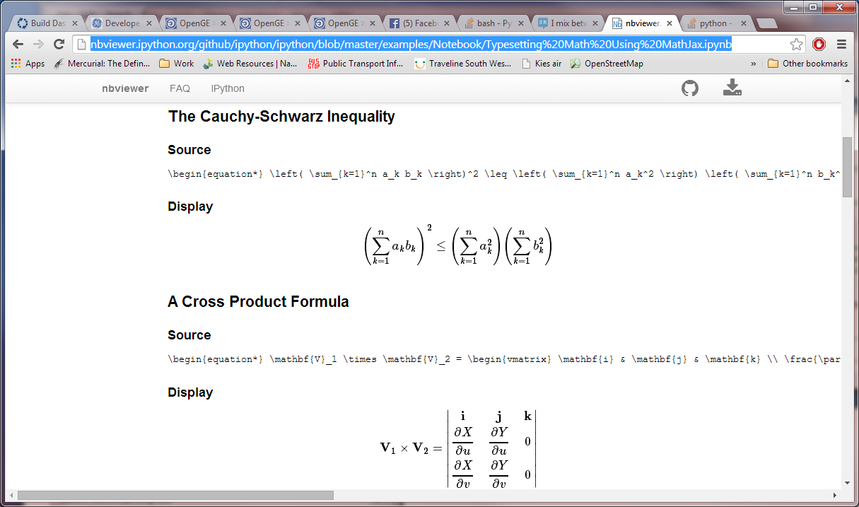 typesetting maths