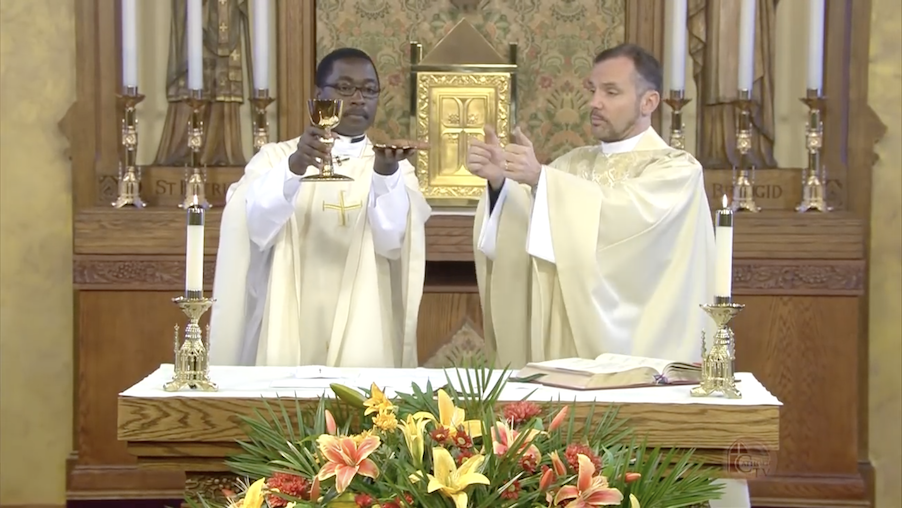 American Sign Language mass with two priests