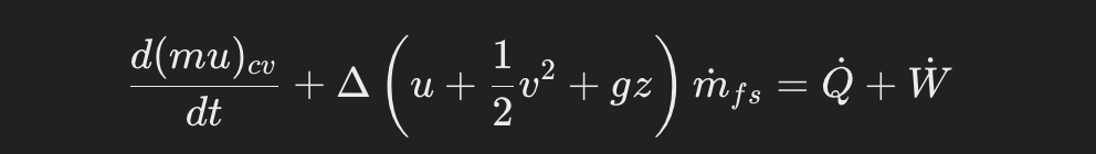 expression of general energy balance equation