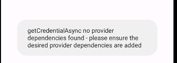 getCredentialAsync Error