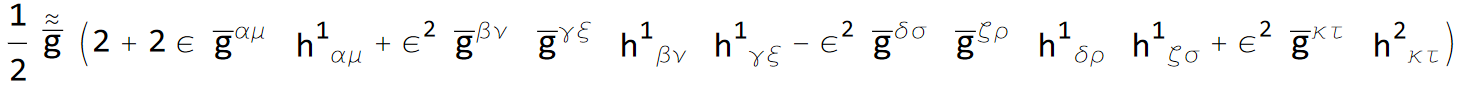 the 2nd order perturbation of determinant of metric g