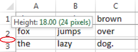 Adding 3px indent (padding) on top of cells in Excel